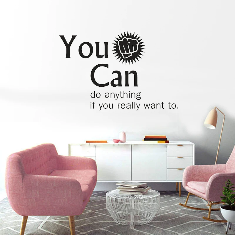 You can do anything Motivating Quotes Wall Sticker Home Decoration