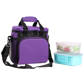 

Insulated Lunch Bag for Kids Women Men Thermal Totes Food Package Travel Picnic Ice Drink Cooler Storage with Mesh Pockets 10L