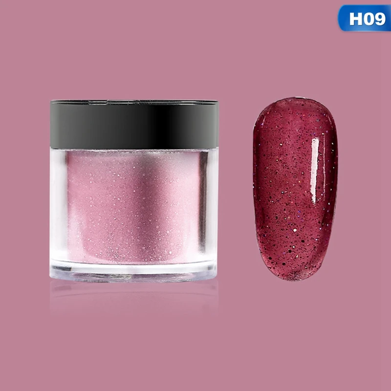 H09 Модный порошок для инфильтрации ногтей, лак для ногтей, блестящая пудра для ногтей, пудра для маникюра - Цвет: H09