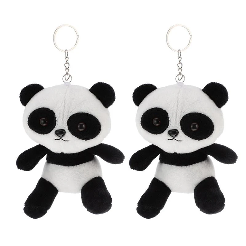 2pcs Cute Cartoon Panda Doll Keychains Couple Car Key Chain Backpack  Hanging Gift Hanging Panda Ornaments Plush Pendant For Bag - Plush  Keychains - AliExpress