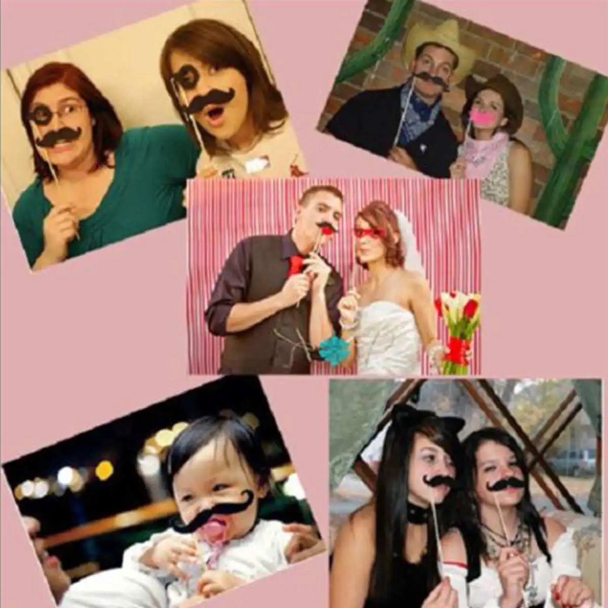 50 шт./компл. Photo Booth Реквизит для Рождественская наклейки "маска" губы, усы борода Снеговик вечерние рождественские украшения