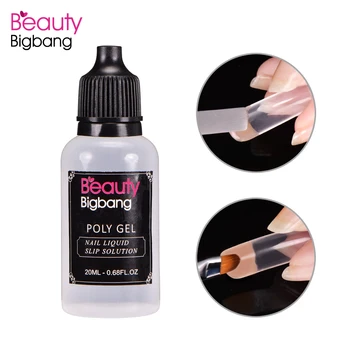 

BEAUTYBIGBANG 20ML Poly Gel UV Soak Off Nail Liquid Slip Solution Acrylic Builder Gel Extended Nail Art Manicure DIY Tool