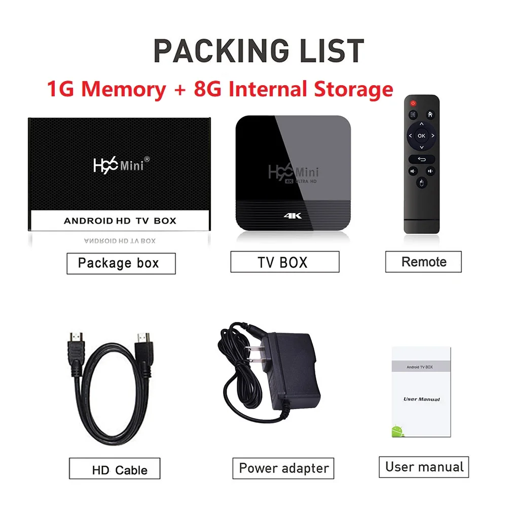 1G 8G H96 мини H8 Android 9,0 ТВ приставка 2 Гб 16 Гб Rockchip RK3328A 1080p 4K BT Wifi Google Store Netflix H96Mini 1G8G телеприставка - Цвет: 1G 8G