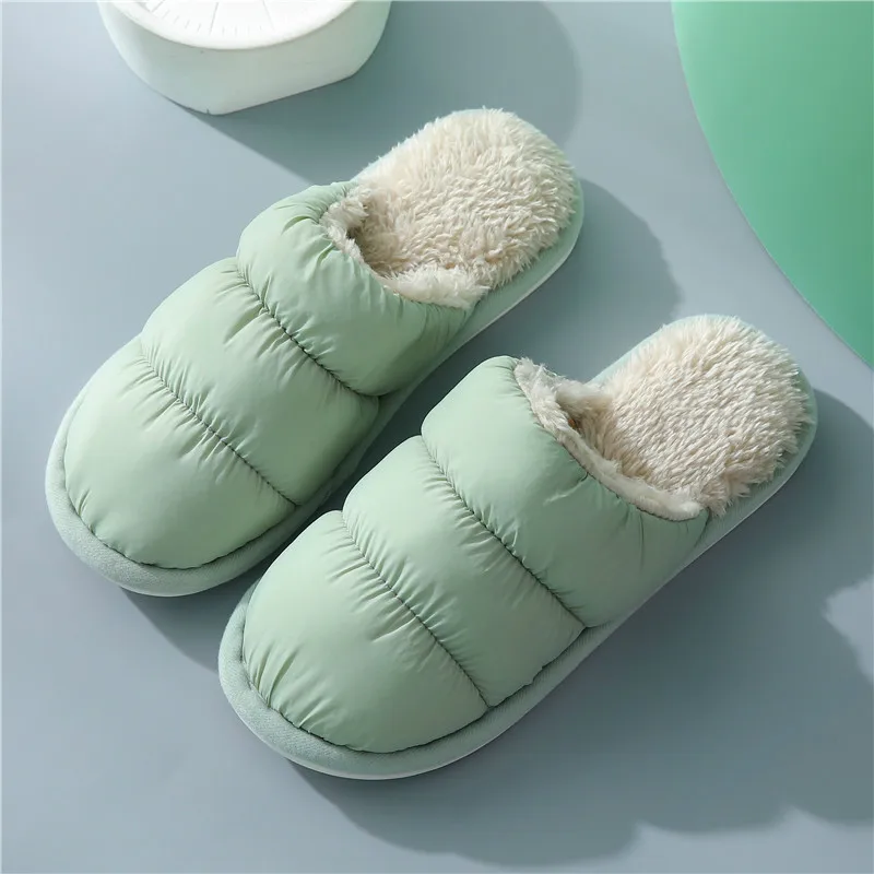 

Women's Autumn And Winter Warm Shoes Solid Color Household Slipper Home Indoor Plush Shoes Female Cotton Warm Soft Slippers