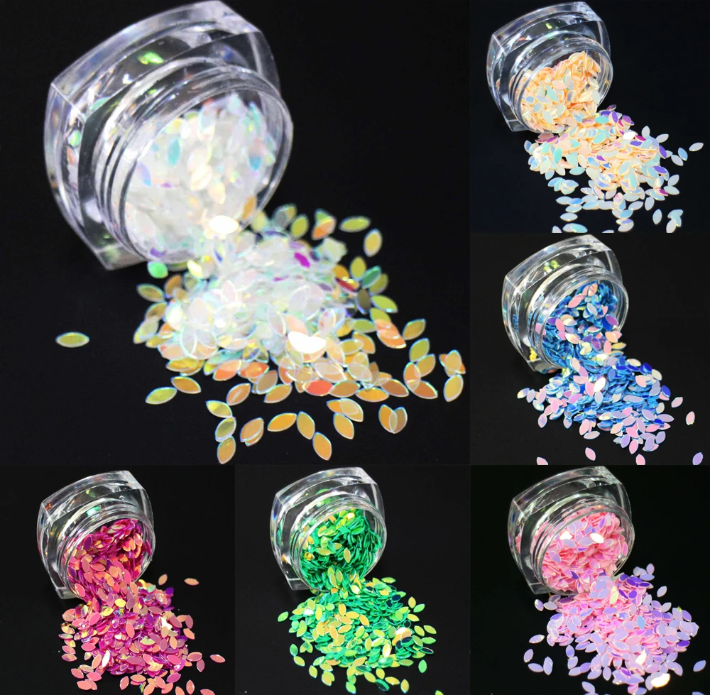 12 Цветов Лошадь Глаза формы пайетки переливчатая Радуга блестящие ломтики 3D