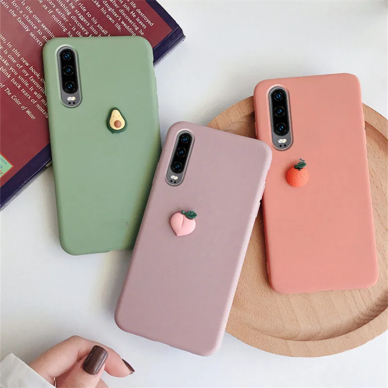 Милый мягкий силиконовый чехол с фруктами для телефона Huawei P30 Lite P20 pro P10 Y5 2018 Y7 Y6 2019