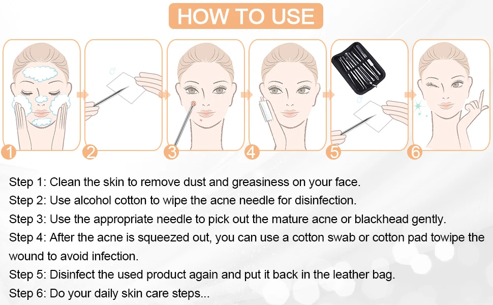 Blackhead Remover Pimple Popper Tool Kit 5