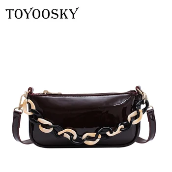 

TOYOOSKY Fashion Women Bag Soft Patent Leather Chain Female Handbag Small 2020 Spring Women Shoulder Messenger Bag Bolsas Mujer