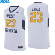 Новое поступление высокое качество Западная Вирджиния Ahmad#23 колледж футболка ограниченной серии Майки S-XXXL