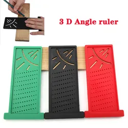 Règle de travail du bois 3D, jauge d'angle d'onglet, outil de mesure de taille carrée 