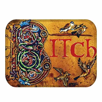 

OEM LOGO Bitch Boss Custom Gift Carpet Flannel Non-slip Bathroom Doormat Clean Living Room Rug Can Wholesale Diy Image E0647