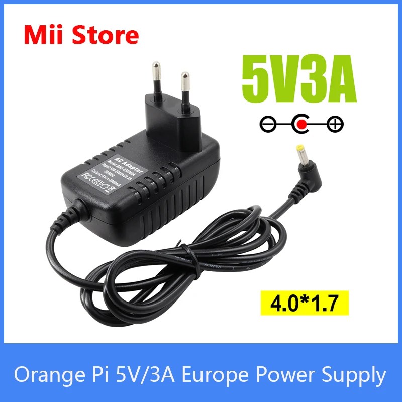 

Orange Pi 5V/3A Europe Power Adapter for AC power into DC for Orange Pi, New mini pc Power 2021