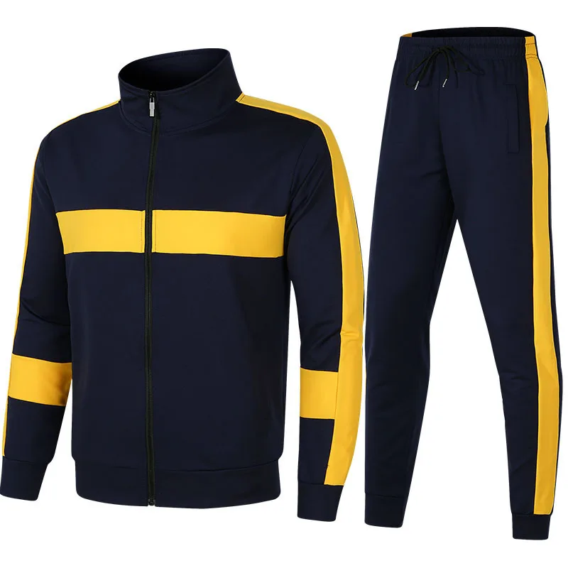 Men's Outfit Set New Fashion Jogging Men Patch Jacket Zip Up Sets 2 PCS Sportwear Casual Spring Autumn Man Sets Male Clothing mens two piece sets
