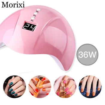 

36W nail lamp for UV gel nail polish 12LED beads 30s quick drying USB charging pink white portable UV lamp nail dryer MZ209