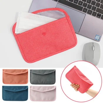 

Portable Small Storage Bag Multipurpose Button Closure Bag Storage Pouch for Face Cover Small Items _WK