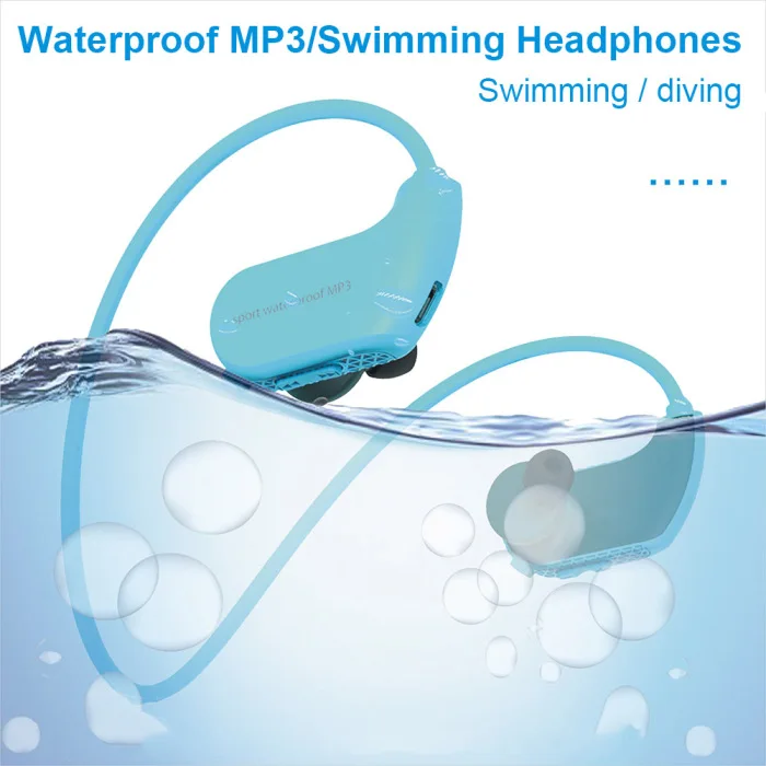 IPX8 водонепроницаемые носимые MP3 плеер MP3 наушники для бега плавания SP99