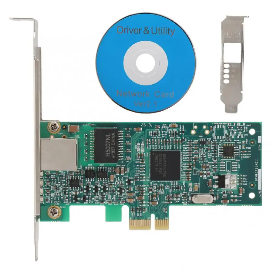 Адаптер Wi-Fi для BCM 5751 сервер PCI-E гигабитная настольная сетевая карта NIC 10/100/1000 Мбит/с Ethernet сетевая карта pci