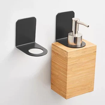 

Wall-mounted Bottle Bracket Hygiene Hand Sanitizer Holder Stable Aluminum Liquid Soap Shelf Hand Sanitizer Holder