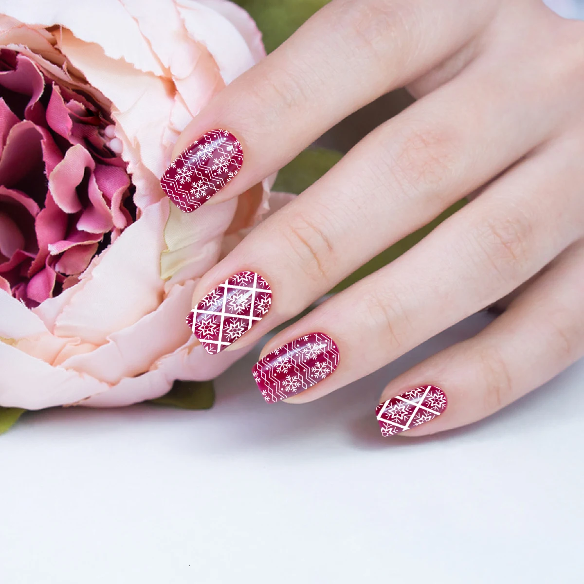 BEAUTYBIGBANG 6*12 см Рождественский дизайн ногтей штамповки пластин ...