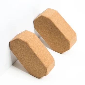 

1PCS Octagon High-density Cork Pilates Yoga Block Brick Stretching Shaping Fitness Training E
