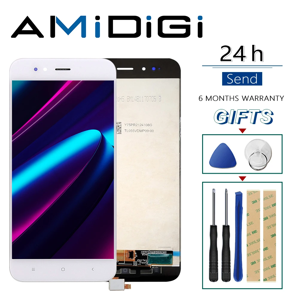 ЖК дисплей 5 дюйма для XIAOMI Mi A1 / 5X дигитайзер сенсорного экрана в сборе с рамкой
