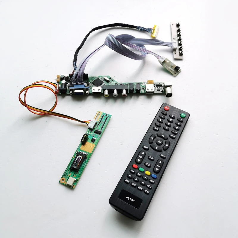 Для LP141WP1-TLB8/TLB9 клавиатура+ пульт+ инвертор HDMI VGA USB AV RF T. V56 привод плата для карт ЖК-монитор LVDS 1CCFL 30Pin комплект