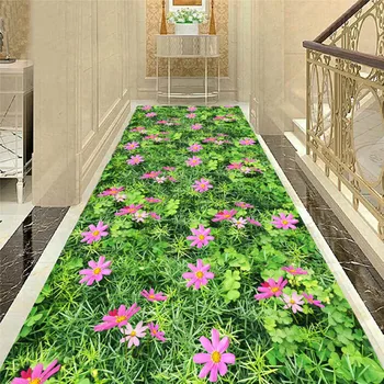 

Home Decor Boardwalk Entrance Doormat Parlor Bedside Balcony Area Rug Flannel Living Room Carpet Cobblestones 3D Corridor Mat