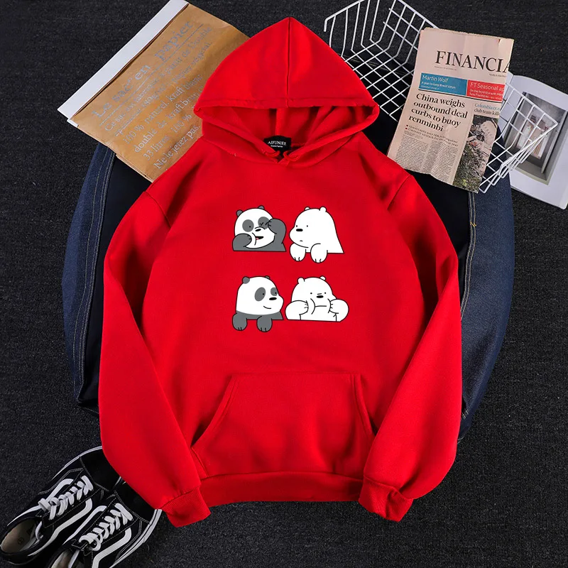 

Plus Size Autumn Winter Tops Velvet Sweatshirts Coat Women Anime Bears Printed Cute Hoodies Long Sleeve Streetwear Pullovers