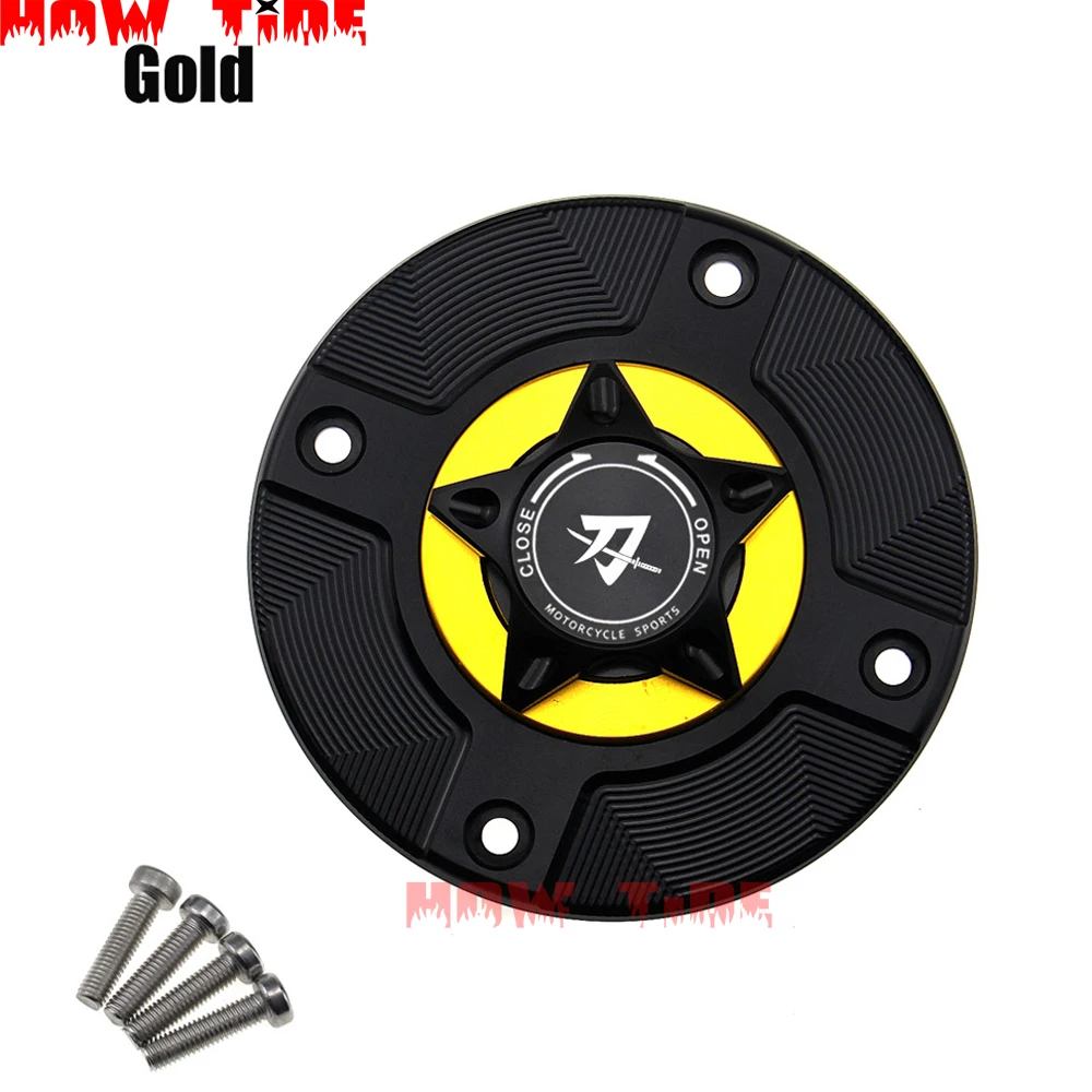 Крышка газового топливного бака для Suzuki KATANA Katana 1100 400 750 1997-2005 мотоцикла CNC БЫСТРОРАЗЪЕМНАЯ крышка - Цвет: Золотой
