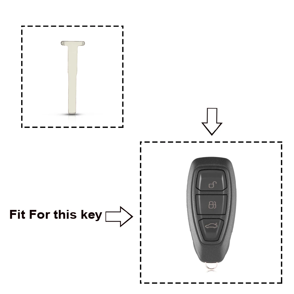 KEYYOU Новое поступление смарт-ключ для автомобиля пустой вкладыш для Ford Mondeo Winning Kuga Fiesta Focus titanium пульт дистанционного управления вставка маленькое лезвие