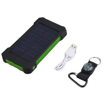 

Rainproof Shockproof Dustproof Outdoor Travel 10000mAh Solar Power Bank