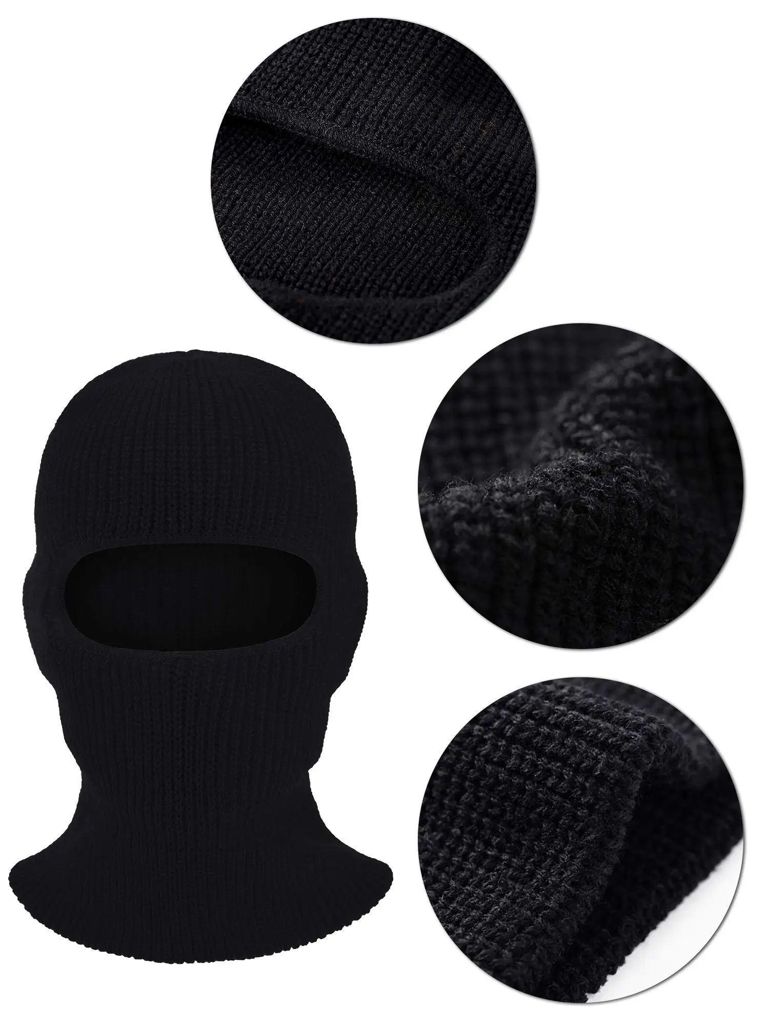 1-Hole Ski Mask Knitted Hat Face Cover Winter Warm Balaclava Bonnet Outdoor Sports Beanies Funny Party Riding Cap winter cap for men Skullies & Beanies