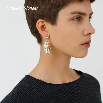 

Timeless Wonder Rare Geo Hollow Glass Statement Earrings Women Jewelry Gothic Designer Top Hiphop Ins Party Trendy Runway 3213