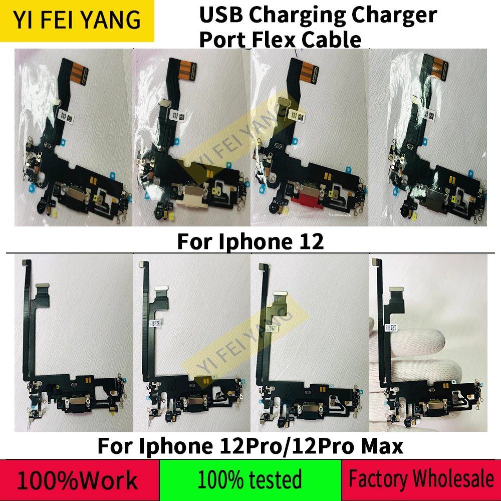 5pcs Oem New For Iphone 12 Pro Max With Ic Usb Charging Dock Connector Charger Plug Port Flex Cable Mic Replacement Parts Mobile Phone Flex Cables Aliexpress