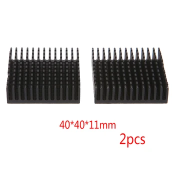 

2 Pcs/Set 40*40*11mm Aluminum Cooling Heatsink Block Extruded Radiator Cooler Drop Ship