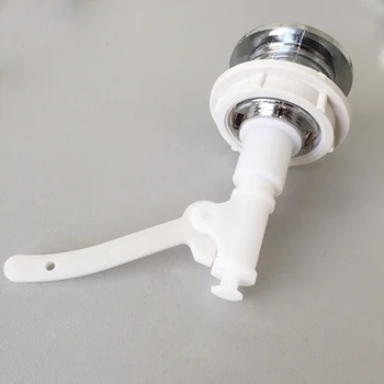 

Bathroom Fittings Toilet Cistern Spring Loaded Hardware Push Button Electroplated Durable Press Type Dual Flush Replacement