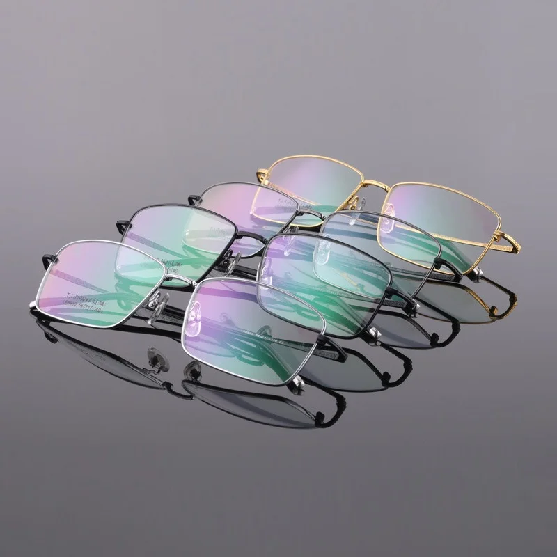 Pure titanium мужские очки рамки новые большие лица бизнес человек полный обод Opitcal корректирующие очки при близорукости очки для чтения оправа