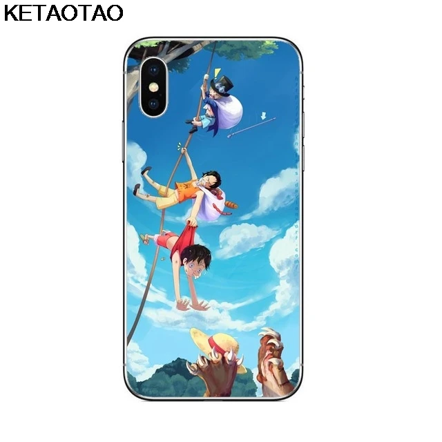 Коричневый KETAOTAO one piece Comics Luffy чехол для телефона s для iPhone 4S 5C 5S 6S 7 8 SE Plus XR XS Max чехол кристально чистый мягкий TPU чехол s - Цвет: Коричневый