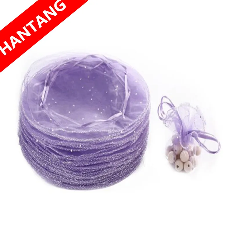 Круглая Сумка из органзы Рождественский свадебный подарочный пакет конфеты