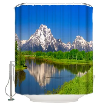 

Landscape Nature Scenery Shower Curtain Bathroom Decor Fabric Shower Curtain Farmhouse Decor