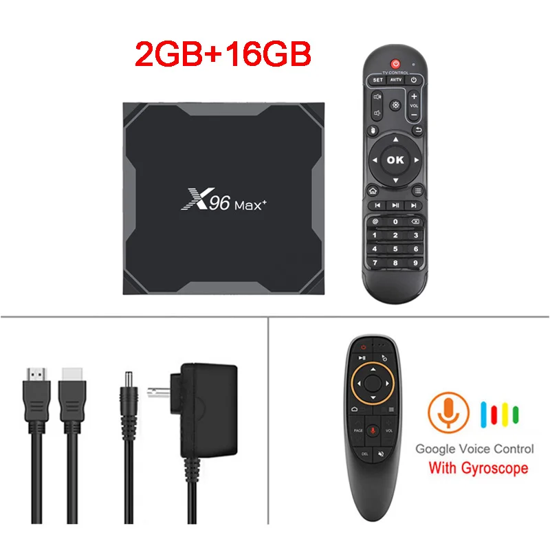X96 Max Plus Смарт ТВ приставка Android 9,0 Amlogic S905X3 четырехъядерный DDR4 4 Гб 64 Гб 2,4G/5 ГГц Wifi BT 1000M 4K Google плеер X96Max - Цвет: 2GB 16GB G10s