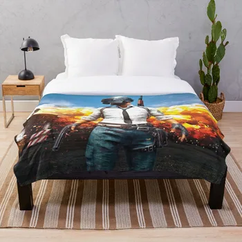 

PUBG Throw Blanket Soft Sherpa Blanket Bed Sheet Single Knee Blanket Office Nap Blanket