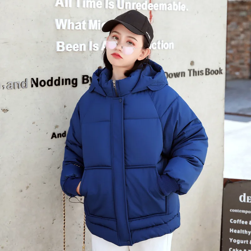 

CHIC Cotton Coat Women's Short 2018 Winter New Style Oversize Cotton-padded Jacket INS down Coat Puffy Cotton Overcoat