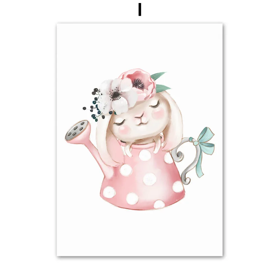 Easter-Eggs-Bunny-Duckling-Girl-Flowers-Nordic-Posters-And-Prints-Wall-Art-Canvas-Painting-Wall-Pictures (11)