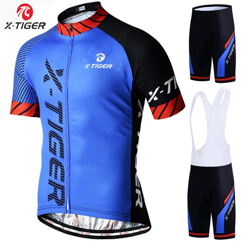 Jacket Jerseys-Set Cycling-Suit Long-Sleeve Fleece Winter X-Tiger Bib-Pants Gel-Padded