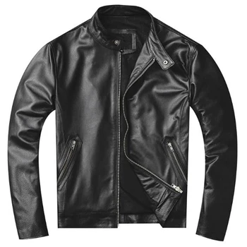 

Name Brand Mens Cow Leather Jackets and Coats European and American Cowhide Uniform Coats Oversized 5XL Vintage Streetwear A976