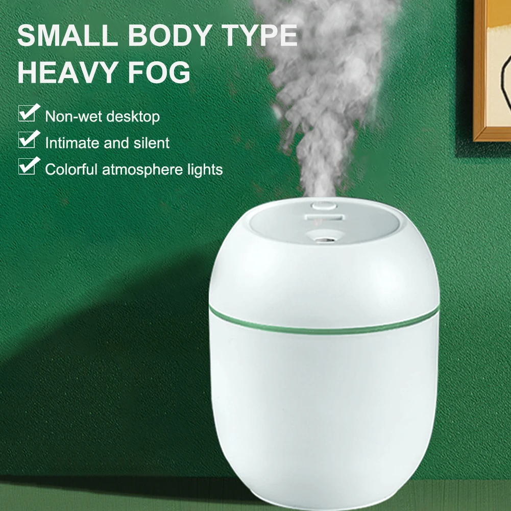 Mini Car Air Humidifier Portable Air Freshener with LED Night Light 2 Modes USB Oil Diffuser for Home Car Interior Accessories