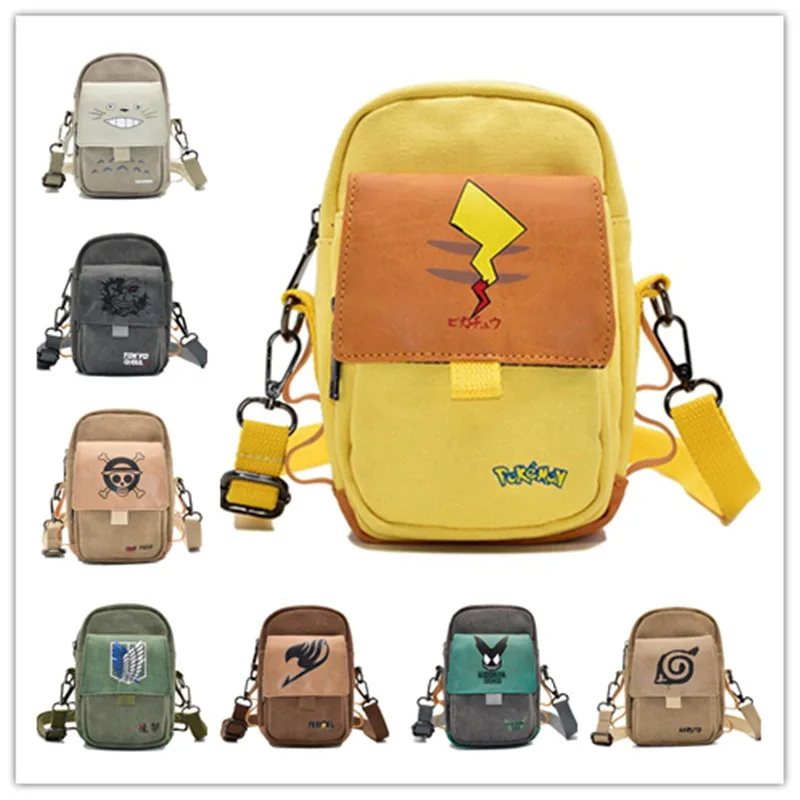 Cartoon Anime One Piece Tokyo Ghoul Naruto Pokemon Pikachu Peripheral Printed Backpack Fashion Hot Sale Shoulder Bag | Багаж и сумки