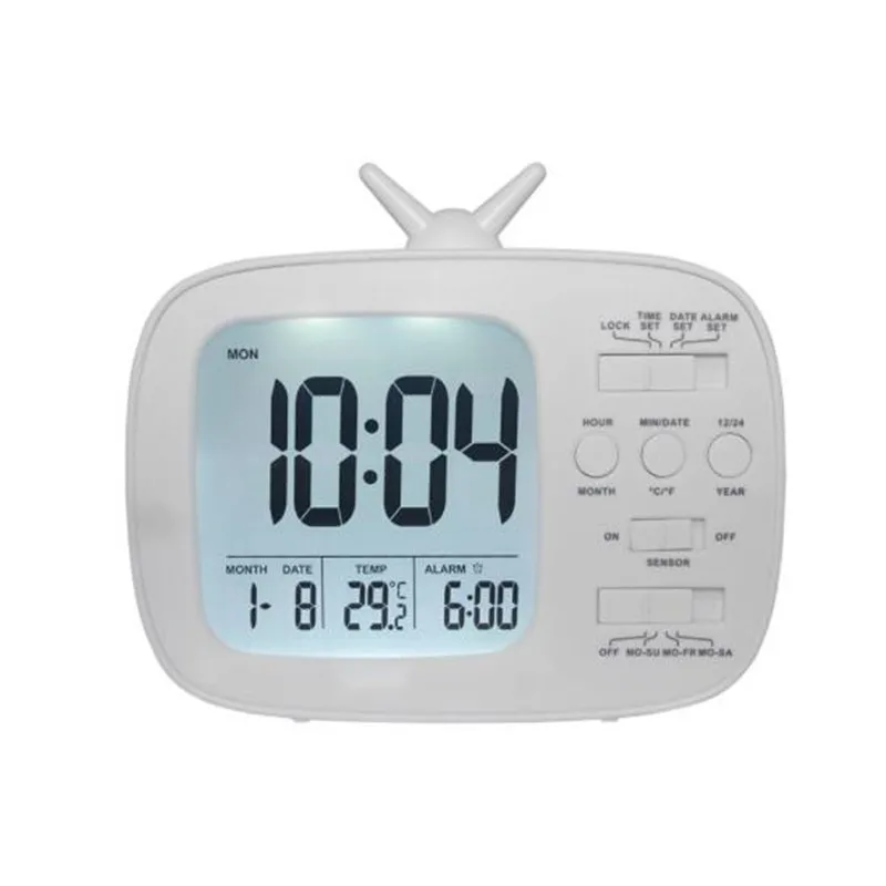 Светодиодный светильник-будильник, цифровые часы, термометр, 5 цветов, с подсветкой, функция повтора сигнала для детских комнат, настольные часы, Despertador