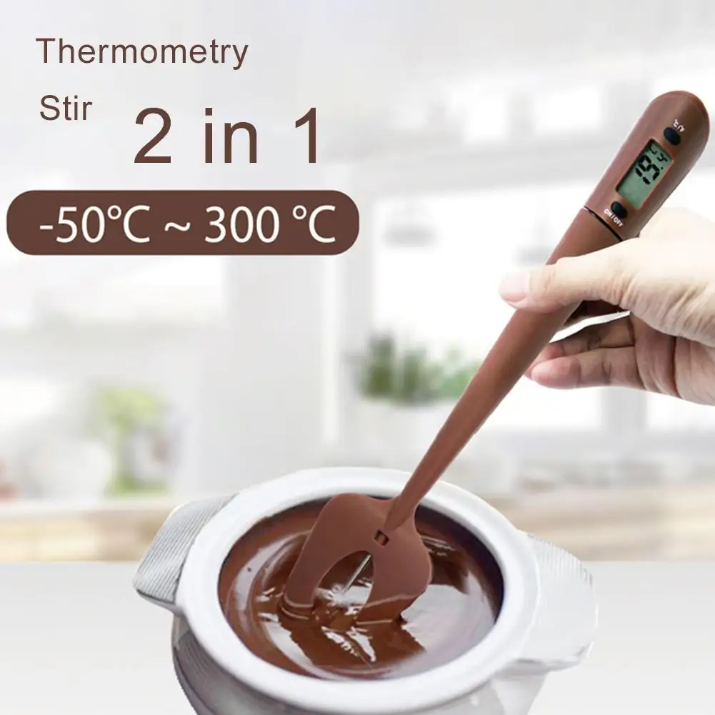

Digital Spatula Cooking Thermometer Silicone Stirrer Food Kitchen Baking Tool HOT SALES